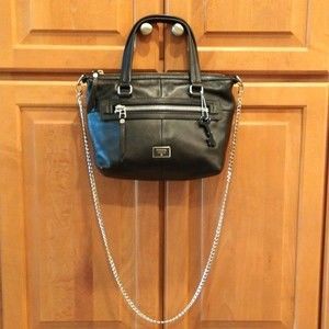 Fossil Dawson Pebbled Leather Tote Crossbody Bag EUC